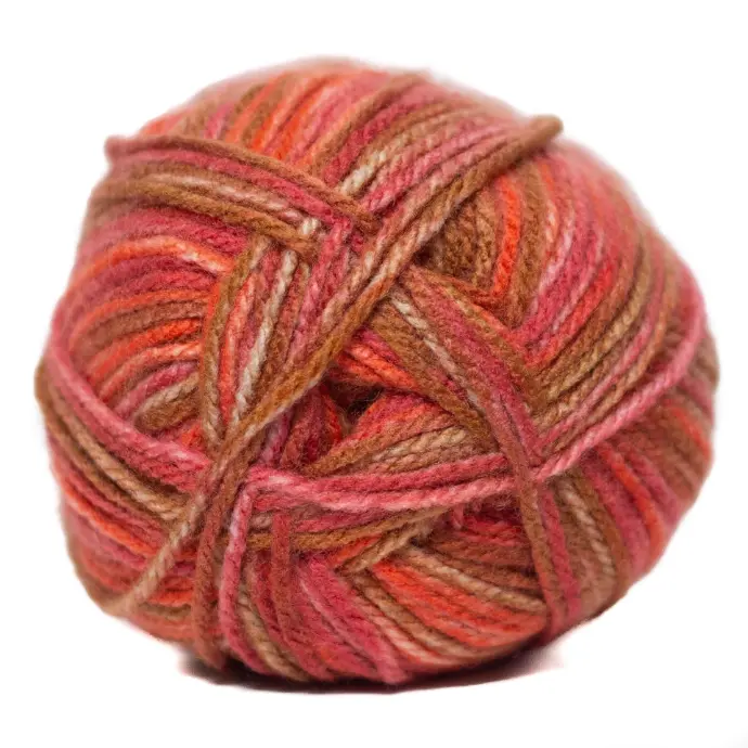 ORANGE WOOD PRINT PULLSKEIN CHARITY 100g