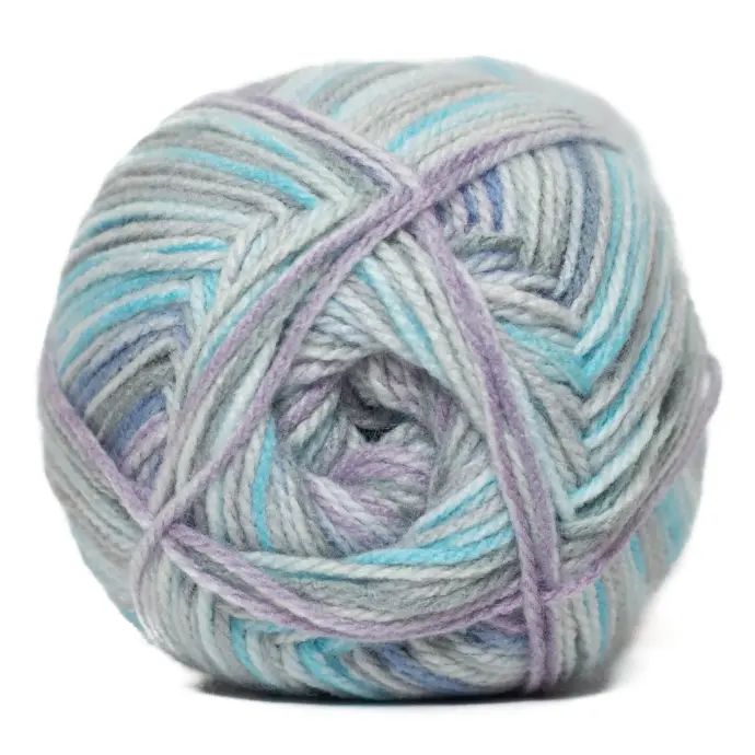 PURPLE RAIN PRINT DK PULLSKEIN CHARITY 100g