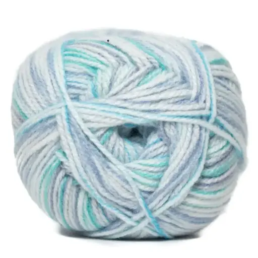 CHARITY P/SKEIN PRINT 100g BAHAMA BLUE